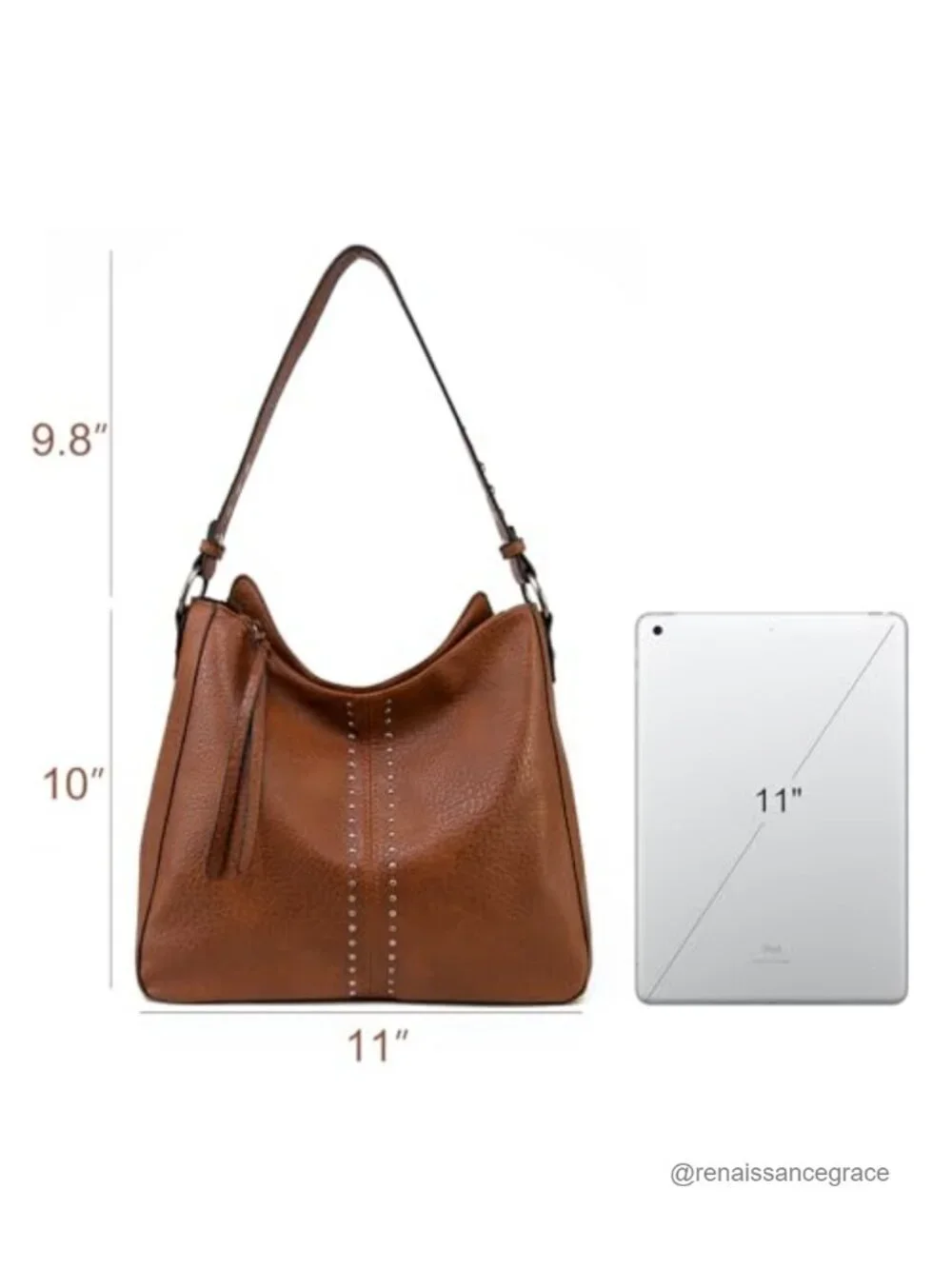 Vegan Leather Hobo Bag Top Handle Satchel Shoulder Purse Women Large Capacity